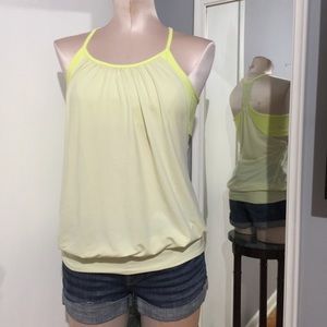 lululemon Yellow Tank Sports Active Top 6